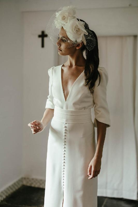 Robes de mariée Victoire Vermeulen : Modele Coiffe Black Swan