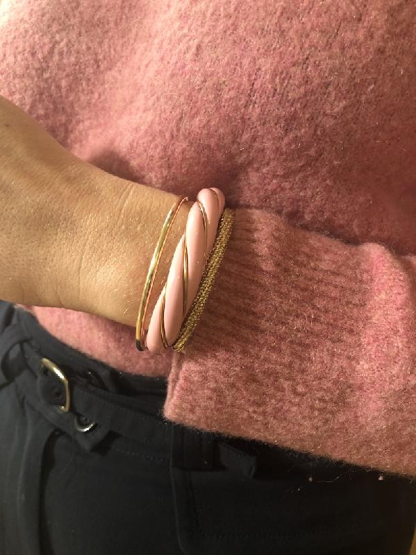 OUTLET Aurélie Bidermann : Modele Jonc torsadé Diana rose