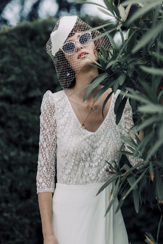 Robes de mariée Laure de Sagazan  : Modele Robe Abbesses (Bordeaux, Nice)
