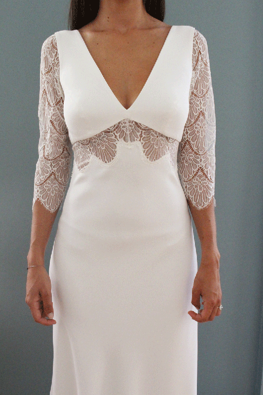 Robes de mariée Olympe : Modele Robe Camille (manches longues)