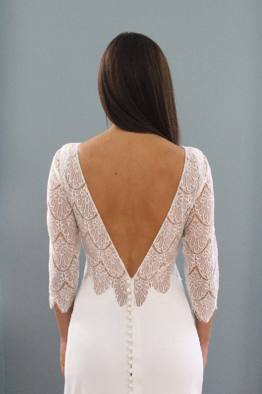Robes de mariée Olympe : Modele Robe Camille (manches longues)