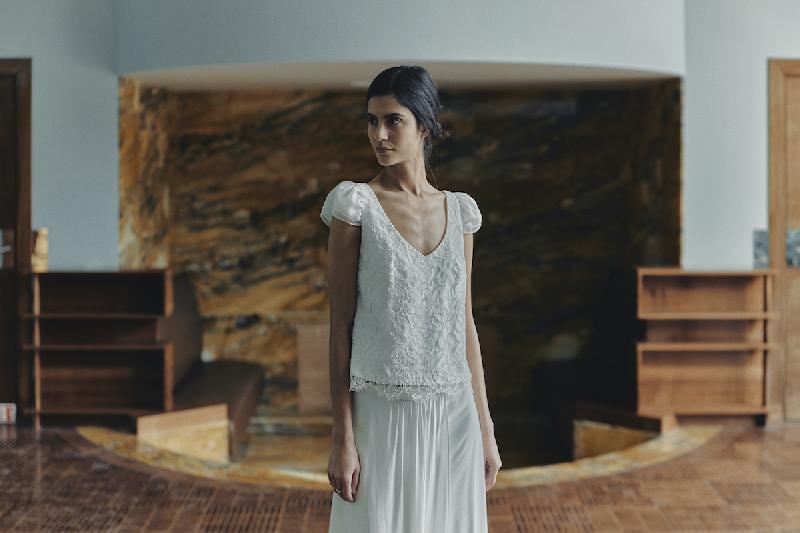 Robes de mariée Laure de Sagazan  : Modele Top Buster & jupe Greta 