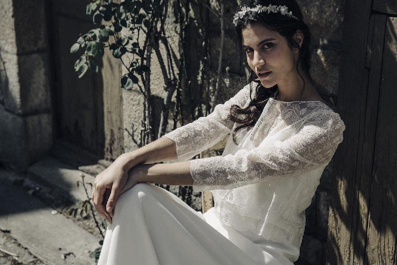 Robes de mariée Laure de Sagazan  : Modele Top Chapman - Robe Drieu