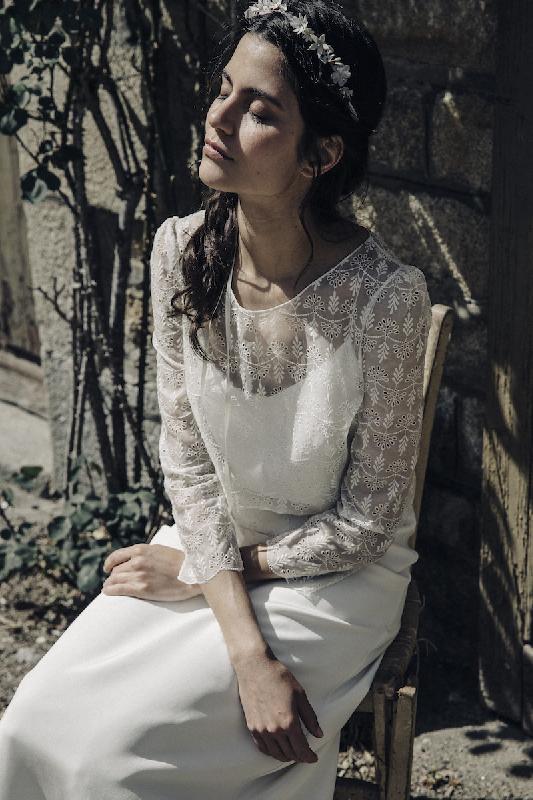Robes de mariée Laure de Sagazan  : Modele Top Chapman - Robe Drieu