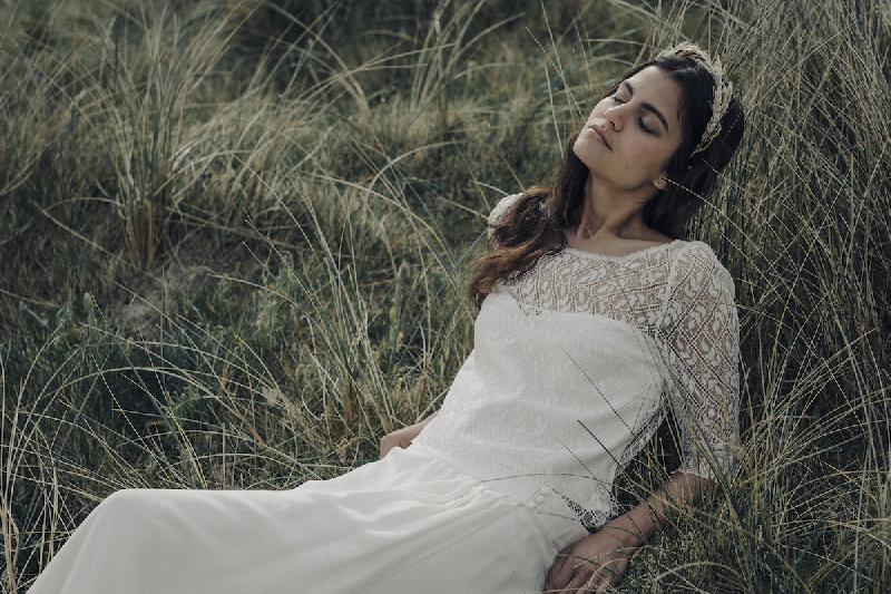 Robes de mariée Laure de Sagazan  : Modele Top Grant - Jupe Marot
