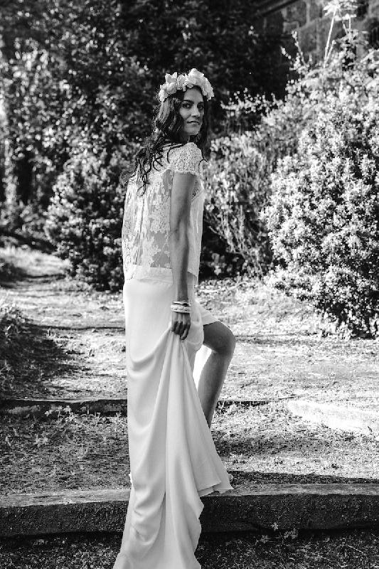 Robes de mariée Laure de Sagazan  : Modele Top Valmore - Jupe Marot
