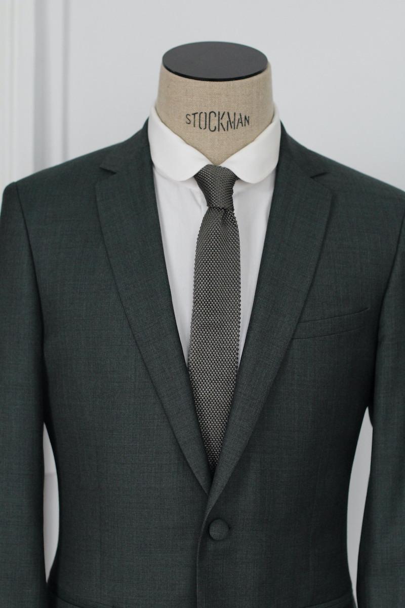 Pour Lui Beau. : Modèle Cravate, vert kaki en tricot de soie