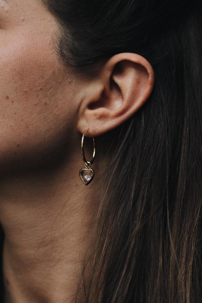 Louise Damas Niki Crystal Hoop Earrings